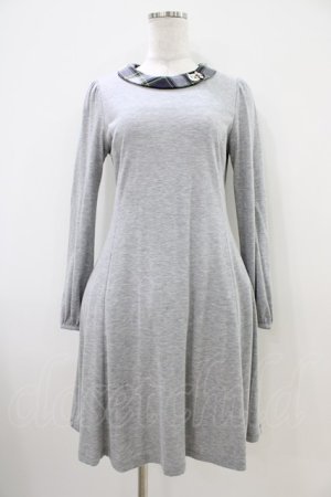 画像: Franche Lippee / チェック襟カットソーワンピース FREE グレー H-25-10-15-032-LO-OP-NS-ZH