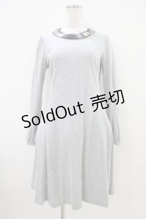 画像: Franche Lippee / チェック襟カットソーワンピース FREE グレー H-25-10-15-032-LO-OP-NS-ZH