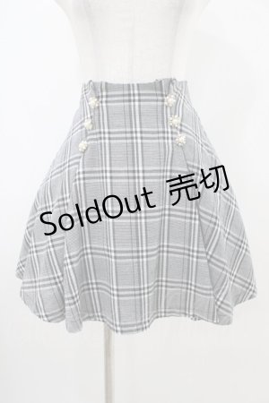 画像: Rojita / ビジュー釦チェックタッキングフレアスカート Free ブラック H-25-10-15-038-LO-SK-NS-ZH