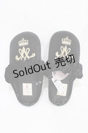 画像: m petit by misako / AMRSクラウンシシュウ 23〜25cm ブラック H-25-10-16-001-LO-SH-NS-ZH