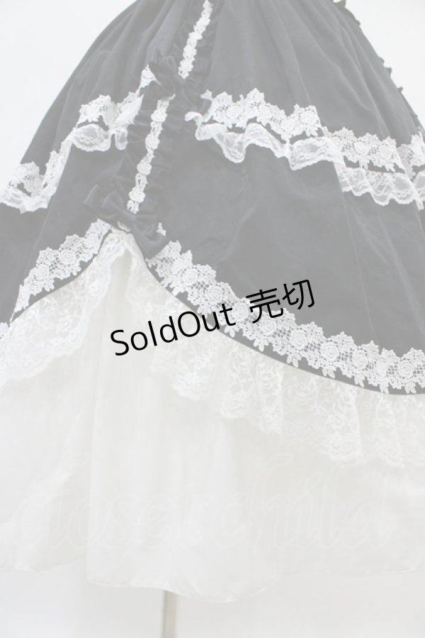 画像5: metamorphose / ケープ付きフリルジャンパースカート サイズ1 ブラック H-25-10-16-036-ME-OP-NS-ZH (5)