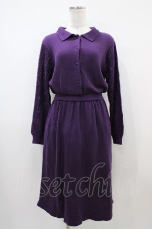 画像: LEBECCA boutique / 泣かない私の襟付きニットワンピース Free Purple H-25-10-16-048-EL-OP-NS-ZH