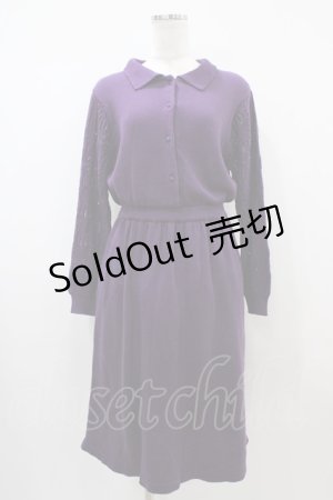 画像: LEBECCA boutique / 泣かない私の襟付きニットワンピース Free Purple H-25-10-16-048-EL-OP-NS-ZH