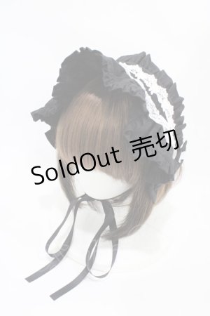 画像: metamorphose / フリルブリム付ヘッドドレス  ブラック H-25-10-16-006-ME-AC-NS-ZH