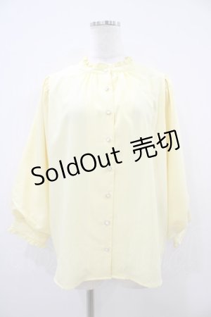 画像: axes femme / ボリュームスリーブブラウス Free イエロー H-25-10-16-058-AX-BL-NS-ZH