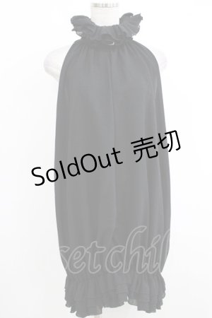 画像: alice auaa / ハイネックフリルバルーンワンピース 3（約9号） 黒 H-25-10-16-1029-AA-OP-KB-ZH