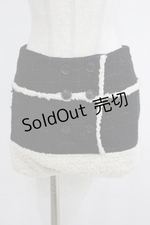 画像: alice auaa / ファーラインミニスカート 3（約9号） 黒 H-25-10-16-1033-AA-SK-KB-ZH