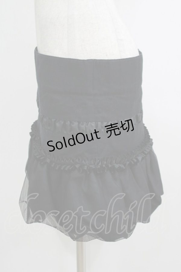 画像2: alice auaa / 裾チュールバルーンスカート 3（約9号） 黒 H-25-10-16-1034-AA-SK-KB-ZH (2)