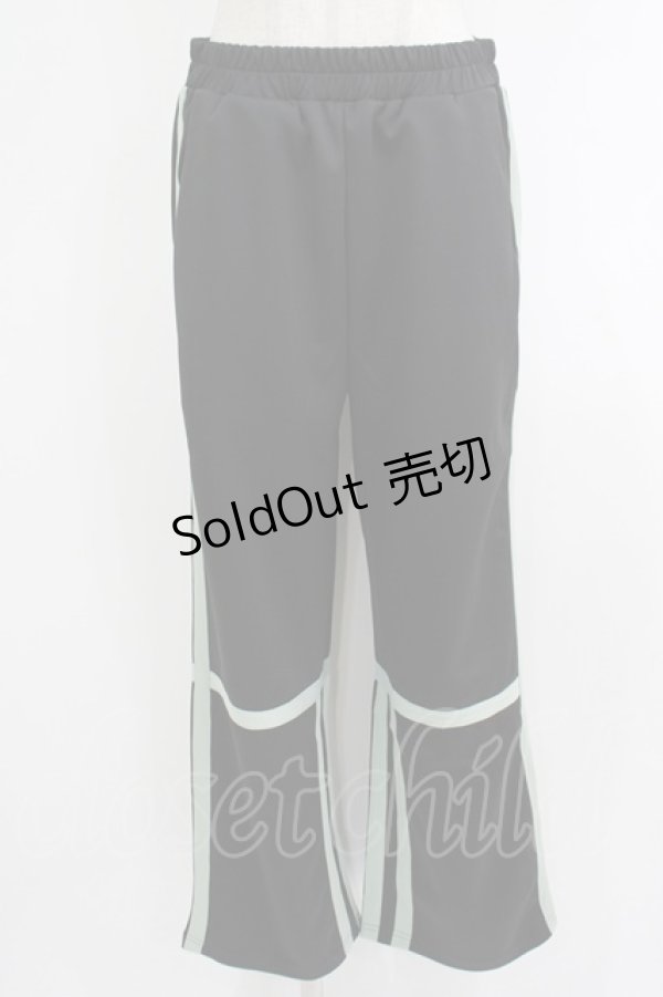 画像1: NieR Clothing / カラーラインジャージパンツ  黒 H-25-10-16-1038-PU-PA-KB-ZH (1)