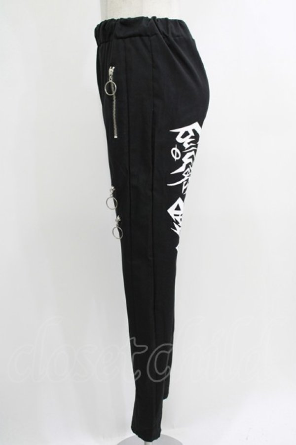 画像2: NieR Clothing / ZIPラインギャザーパンツ  黒 H-25-10-16-1039-PU-PA-KB-ZH (2)