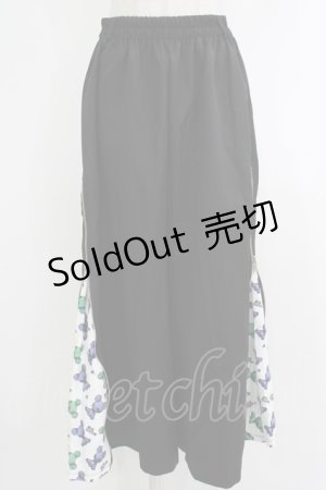 画像: NieR Clothing / 2WAY SIDE ZIP WIDE PANTS  黒×白 H-25-10-16-1041-PU-PA-KB-ZH