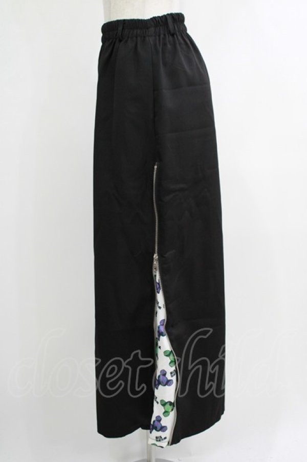 画像2: NieR Clothing / 2WAY SIDE ZIP WIDE PANTS  黒×白 H-25-10-16-1041-PU-PA-KB-ZH (2)