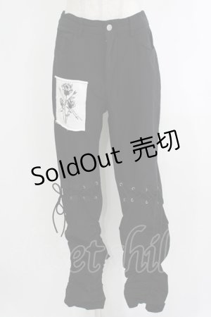 画像: NieR Clothing / ギャザーパンツ  黒 H-25-10-16-1042-PU-PA-KB-ZH