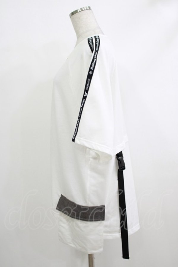 画像2: NieR Clothing / ZIP半袖カーディガン  白 H-25-10-16-1047-PU-TO-KB-ZT159 (2)