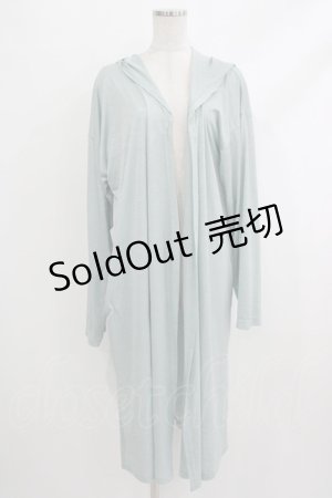 画像: Deorart / フードロングカーディガン  サックスミント H-25-10-16-1052-PU-TO-KB-ZH