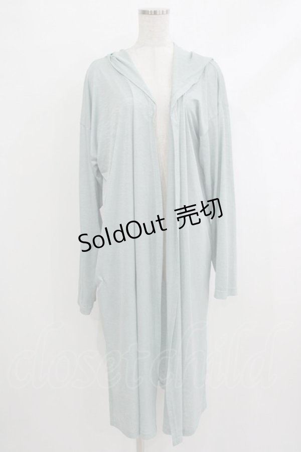 画像1: Deorart / フードロングカーディガン  サックスミント H-25-10-16-1052-PU-TO-KB-ZH (1)