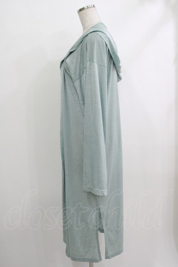 画像2: Deorart / フードロングカーディガン  サックスミント H-25-10-16-1052-PU-TO-KB-ZH (2)