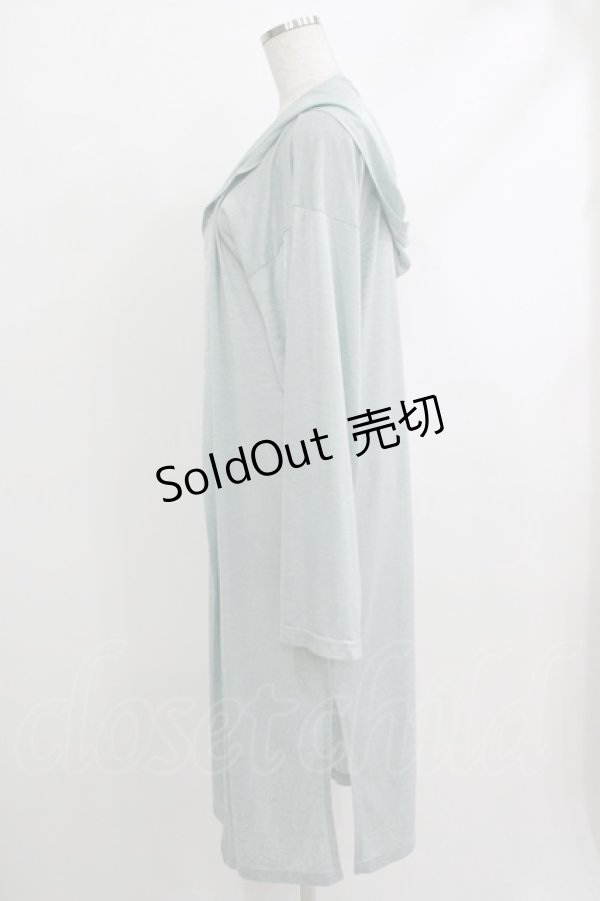 画像2: Deorart / フードロングカーディガン  サックスミント H-25-10-16-1052-PU-TO-KB-ZH (2)