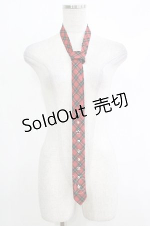 画像: PEACE NOW / スタッズ付きチェックネクタイ  あk H-25-10-16-1070-PU-ZA-KB-ZH