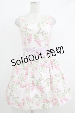 画像: MILK / CHERRY gardenドレス  ベビーピンクベース H-25-10-16-1013-ML-OP-KB-ZH