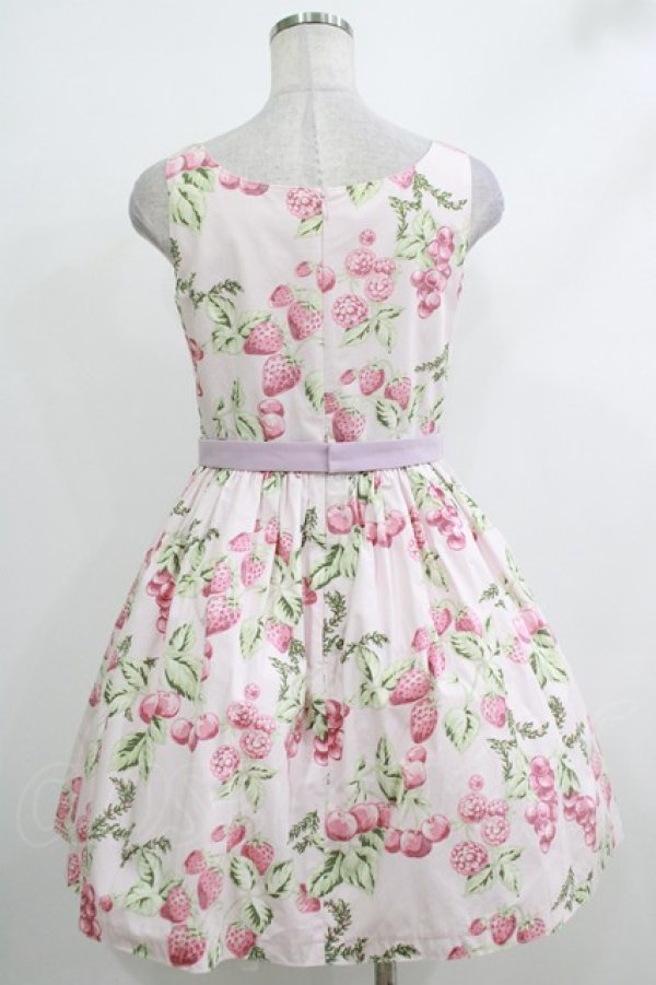 画像3: MILK / CHERRY gardenドレス  ベビーピンクベース H-25-10-16-1013-ML-OP-KB-ZH (3)