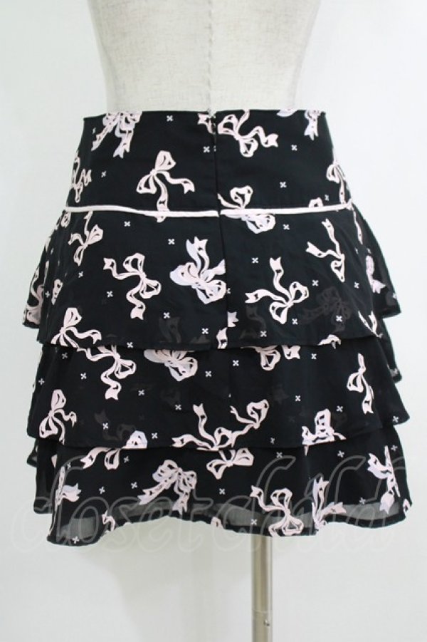 画像3: MILK / シルエットRibbonスカート  ブラック H-25-10-16-1021-ML-SK-KB-ZH (3)