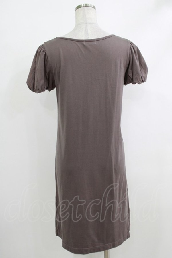 画像3: Emily Temple cute / ロゼットリボンカットソーワンピース  チャコール H-25-10-16-1023-ET-OP-KB-ZT091 (3)