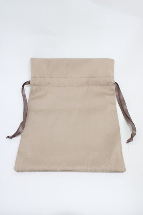 画像2: Maison de FLEUR / スカラップフラワーレース巾着  ベージュ H-25-10-16-021-LO-ZA-NS-ZH (2)