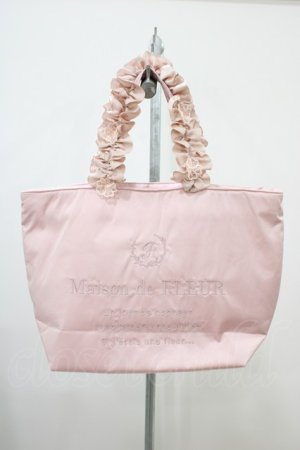 画像: Maison de FLEUR / 桜モチーフフリルハンドルトートプチバッグ  ピンク H-25-10-16-025-LO-BG-NS-ZH