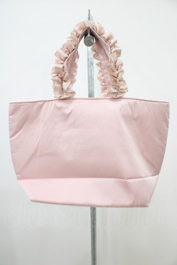 画像2: Maison de FLEUR / 桜モチーフフリルハンドルトートプチバッグ  ピンク H-25-10-16-025-LO-BG-NS-ZH (2)