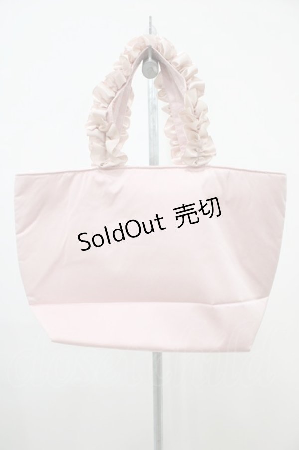 画像2: Maison de FLEUR / 桜モチーフフリルハンドルトートプチバッグ  ピンク H-25-10-16-025-LO-BG-NS-ZH (2)