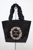 画像1: Maison de FLEUR / フリルハンドルトートバッグ  ブラック H-25-10-16-026-LO-BG-NS-ZH (1)