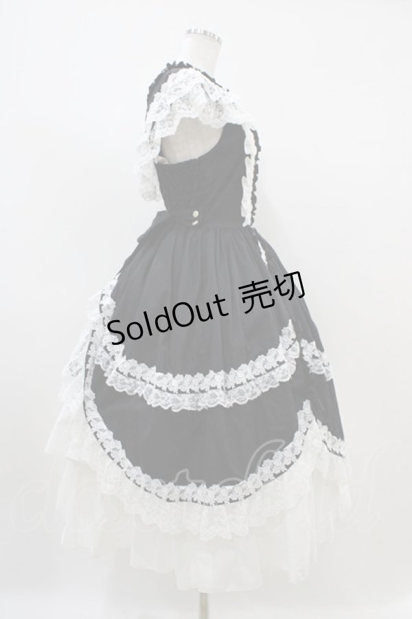 画像3: metamorphose / ケープ付きフリルジャンパースカート サイズ1 ブラック H-25-10-16-036-ME-OP-NS-ZH (3)