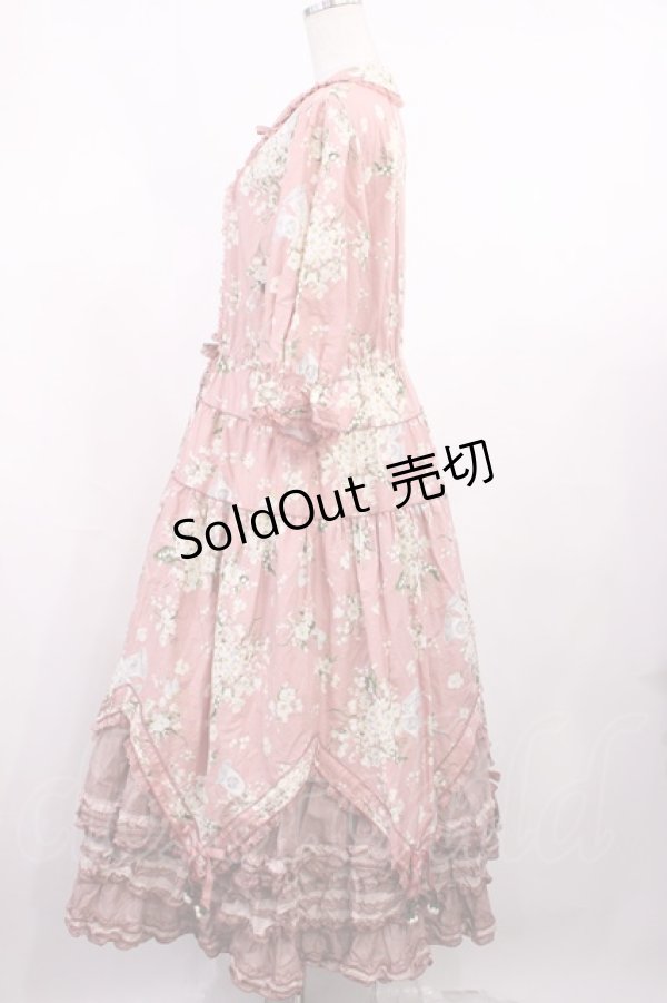 画像2: PINK HOUSE / ローエングリンプリントのワンピース Free ピンク H-25-10-17-003-LO-OP-NS-ZH (2)