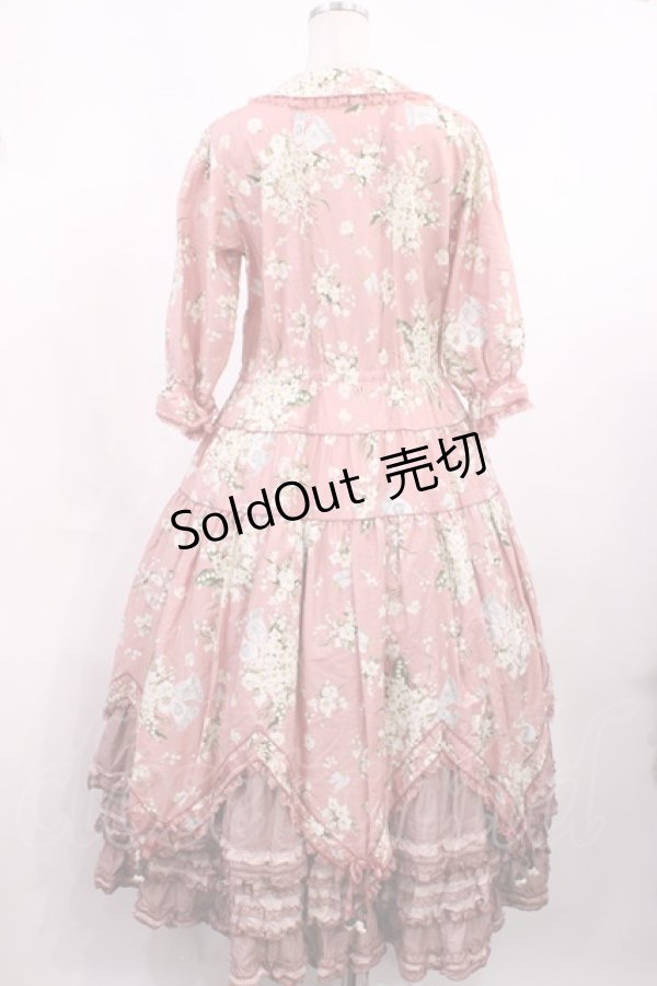 画像3: PINK HOUSE / ローエングリンプリントのワンピース Free ピンク H-25-10-17-003-LO-OP-NS-ZH (3)