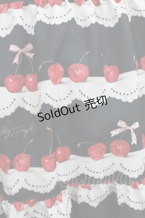 画像4: Shirley Temple / チェリースカラップレースプリントジャンパースカート FREE ブラック H-25-10-17-1026-ET-OP-KB-ZH (4)