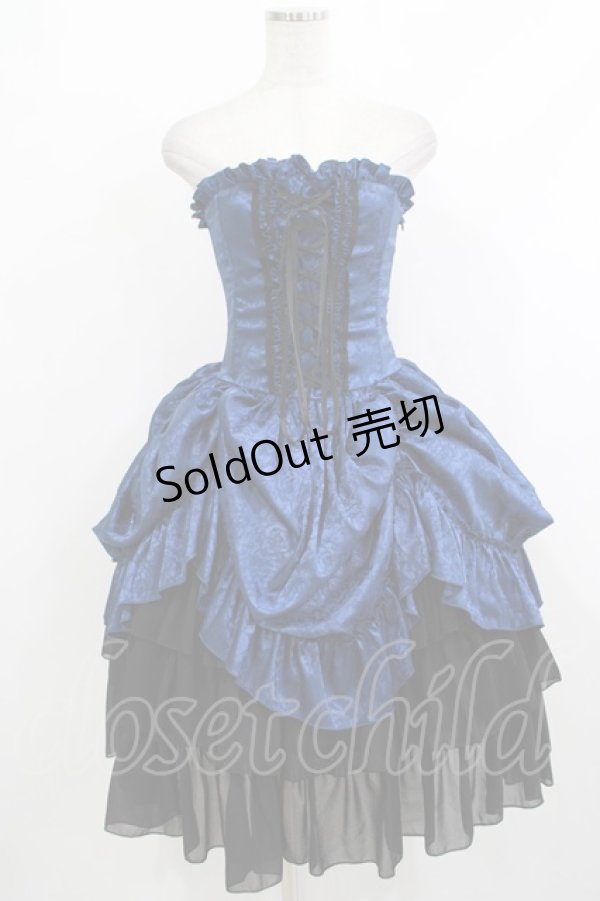 ATELIER PIERROT Bustle Corset Dress ネイビー ATELIER PIERROT】Bustle Corset Dress/GOP-01 | K