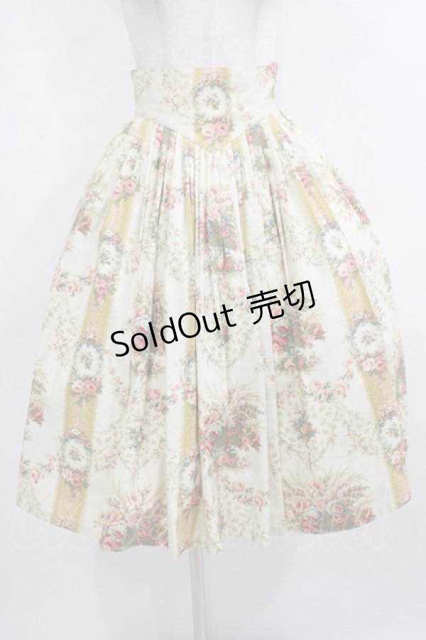 画像1: EXCENTRIQUE / Flower basketスカート  アイボリー H-25-10-17-1028-EL-SK-KB-ZH (1)