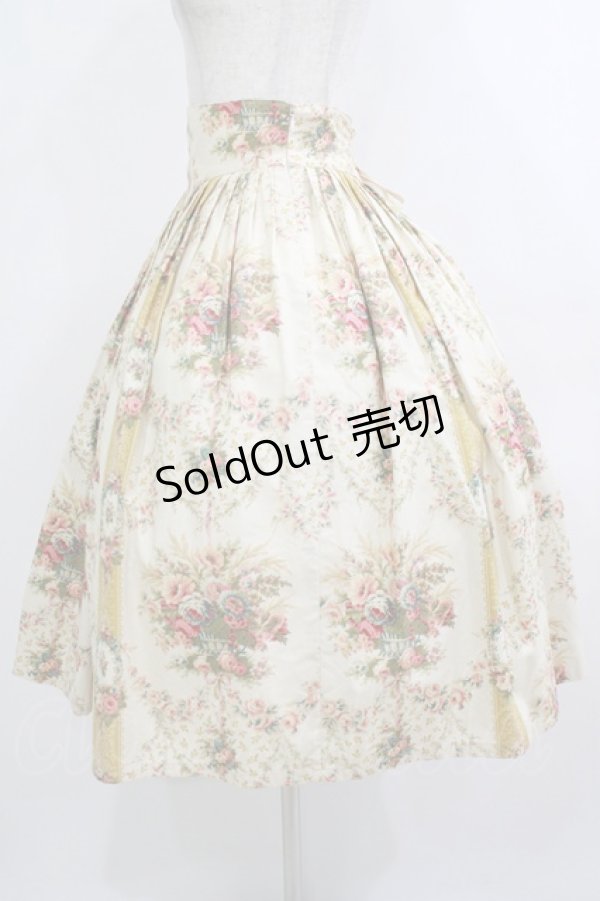 画像2: EXCENTRIQUE / Flower basketスカート  アイボリー H-25-10-17-1028-EL-SK-KB-ZH (2)