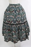 画像1: abilletage / Designer’s fabric seriesオーバースカート(イチゴ泥棒)  ブルーグリーン H-25-10-17-1030-GO-SK-KB-ZH (1)