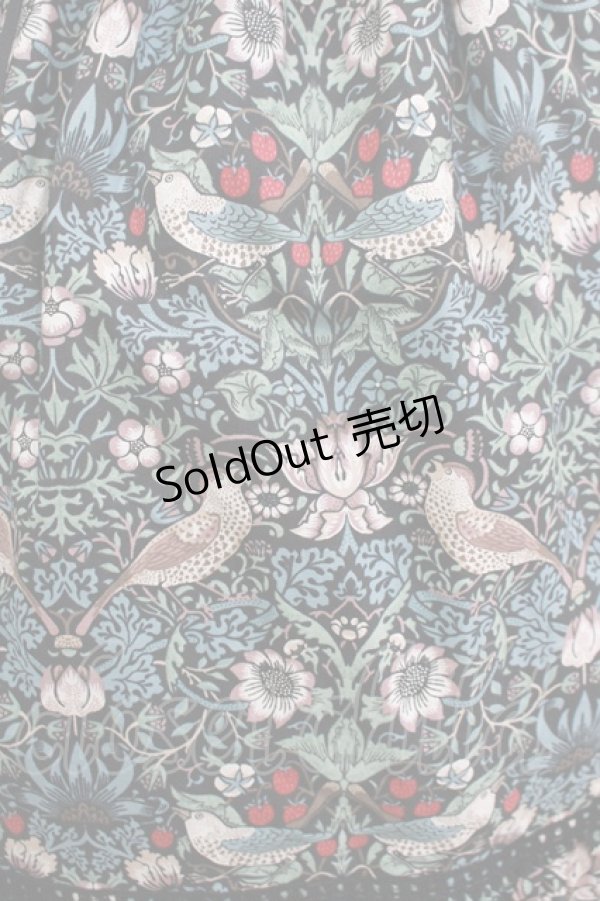 画像4: abilletage / Designer’s fabric seriesオーバースカート(イチゴ泥棒)  ブルーグリーン H-25-10-17-1030-GO-SK-KB-ZH (4)