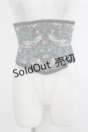画像: abilletage / Designer’s fabric seriesミニショートコルセット(イチゴ泥棒) サイズ4 ブルーグリーン H-25-10-17-1036-GO-ZA-KB-ZH