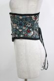 画像2: abilletage / Designer’s fabric seriesミニショートコルセット(イチゴ泥棒) サイズ4 ブルーグリーン H-25-10-17-1036-GO-ZA-KB-ZH (2)