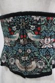 画像4: abilletage / Designer’s fabric seriesミニショートコルセット(イチゴ泥棒) サイズ4 ブルーグリーン H-25-10-17-1036-GO-ZA-KB-ZH (4)