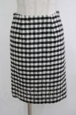 画像1: Candy Stripper / チェック柄ウールタイトスカート S 白×黒 H-25-10-17-1039-PU-SK-KB-ZH (1)