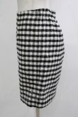 画像2: Candy Stripper / チェック柄ウールタイトスカート S 白×黒 H-25-10-17-1039-PU-SK-KB-ZH (2)