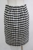 画像3: Candy Stripper / チェック柄ウールタイトスカート S 白×黒 H-25-10-17-1039-PU-SK-KB-ZH (3)