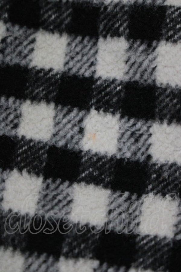 画像4: Candy Stripper / チェック柄ウールタイトスカート S 白×黒 H-25-10-17-1039-PU-SK-KB-ZH (4)