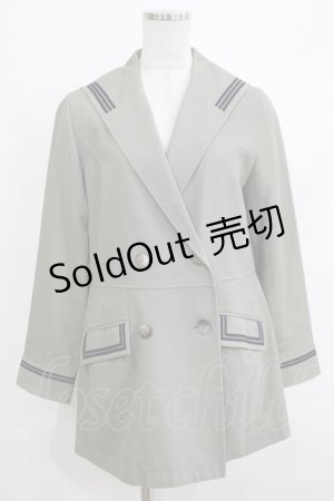 画像: Jane Marple / コットンギャバジンのマリンコート  ミント H-25-10-17-1043-JM-CO-KB-ZH