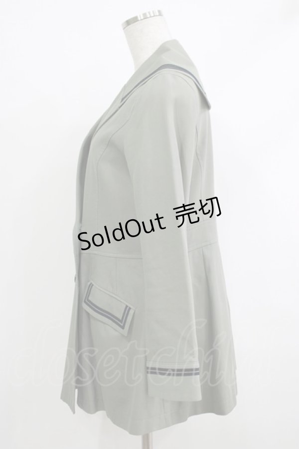 画像2: Jane Marple / コットンギャバジンのマリンコート  ミント H-25-10-17-1043-JM-CO-KB-ZH (2)